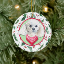 Search for red poodle christmas tree decorations Watercolor