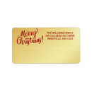 Search for greeting return address labels Gold