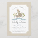 Search for rectangle daisy baby shower invitations Rabbit
