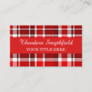 Search for plaid business cards Chequered