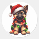 Search for german shepherd puppy stickers Merry christmas