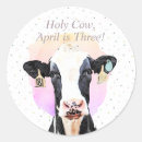 Search for pink farm animal stickers Cow