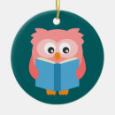 Search for owl christmas tree decorations pink