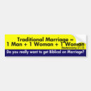 Search for traditional marriage bumper stickers God