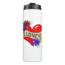 Search for love travel mugs Hand drawn