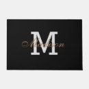 Search for black and white doormats Monogrammed