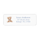 Search for cute teddy bear return address labels Blue