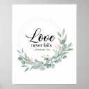 Search for love never fails posters Bible verse