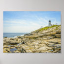 Search for maine lighthouse posters Rocky coastline
