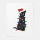 Search for christmas black cat blankets Crazy cat lady