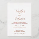 Search for elegant rose gold wedding invitations Simple