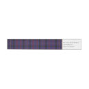 Search for plaid wedding return address labels Tartan