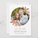 Search for pink and orange wedding save the dates Botanical