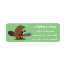Search for beaver return address labels Cute