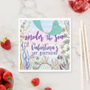 Search for mermaid napkins Watercolor