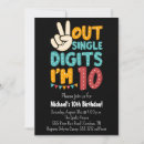 Search for 10th birthday invitations Peace out single digits