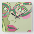 Search for vintage woman clocks Colourful