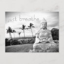 Search for breath postcards Buddha