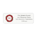Search for poinsettia return address labels Winter