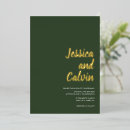 Search for dark green and gold wedding invitations Minimalist