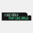 Search for funny girl bumper stickers Pride