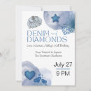 Search for denim and diamonds invitations Blue