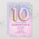 Search for 10 years old girl birthday invitations Rainbow
