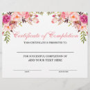 Search for certificate of completion Award