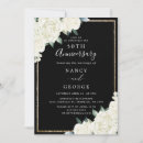 Search for gold and black 50th anniversary invitations Script calligraphy