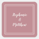 Search for dusty rose pink wedding stickers Bride and groom