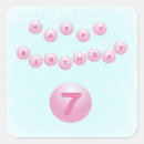Search for happy 7th birthday stickers Pink