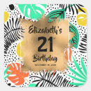 Search for 21st twenty one 21 years old stickers 21st birthday party