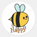 Search for cute cartoon bee stickers Happy