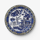 Search for blue willow paper plates Chinoiserie