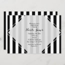 Search for black and white striped invitations Chic