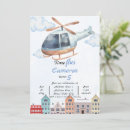 Search for helicopter birthday invitations Watercolor