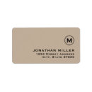 Search for classic design return address labels Monogrammed