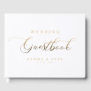 Search for rose gold wedding guest books Gold and white