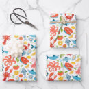 Search for seafood wrapping paper Beach