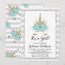 Search for mint and silver baby shower invitations Glitter