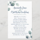 Search for watercolor wedding programs Eucalyptus