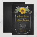 Search for sunflower mason jar bridal shower invitations Chalkboard