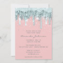 Search for pink blue glitter drips invitations For her