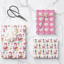 Search for pink santa claus wrapping paper Watercolor