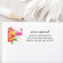 Search for pink hibiscus return address labels Floral