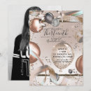 Search for rose gold glitter birthday invitations Silver