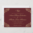 Search for red and gold wedding invitations Vintage