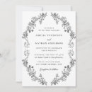 Search for black and white floral wedding invitations Vintage