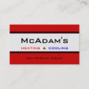 Search for heating and cooling business cards Contractor