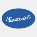 Search for superhero oval stickers Supergirl